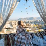 Cappadocia hot air balloons at sunrise over fairy chimneys